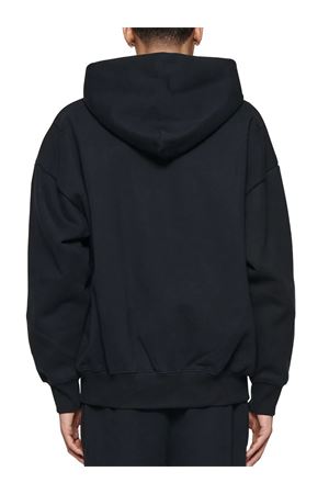 Black Cotton Zipped Hoodie PURPLE BRAND | P460BFWB724BLACK